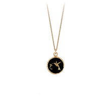 Load image into Gallery viewer, Pyrrha Hummingbird 14K Gold Talisman