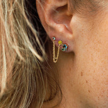 Load image into Gallery viewer, Bluboho Tie Dye Ombre Sapphire Earrings