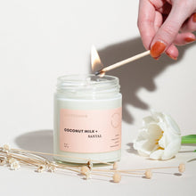 Load image into Gallery viewer, Homecoming Candles Coconut Milk + Santal Soy Wax Candle
