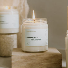 Load image into Gallery viewer, Homecoming Candles Peppermint + Eucalyptus Soy Wax Candle