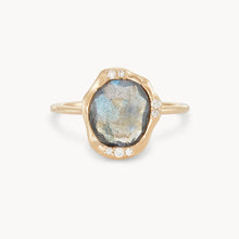 Load image into Gallery viewer, Bluboho Labradorite Diamond Mood Ring