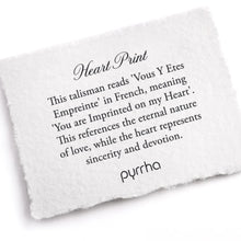 Load image into Gallery viewer, Pyrrha Heart Print 14K Gold Talisman