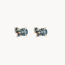 Load image into Gallery viewer, Bluboho Tie Dye Ombre Sapphire Earrings