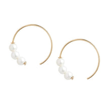 Load image into Gallery viewer, Poppy Finch Triple Baby Pearl Circle Earrings