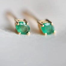 Load image into Gallery viewer, Little Gold Birthstone Stud Earrings