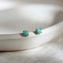 Load image into Gallery viewer, Little Gold Birthstone Stud Earrings