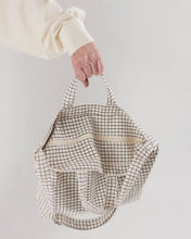 Load image into Gallery viewer, Baggu Horizontal Zip Duck Bag - Natural Grid
