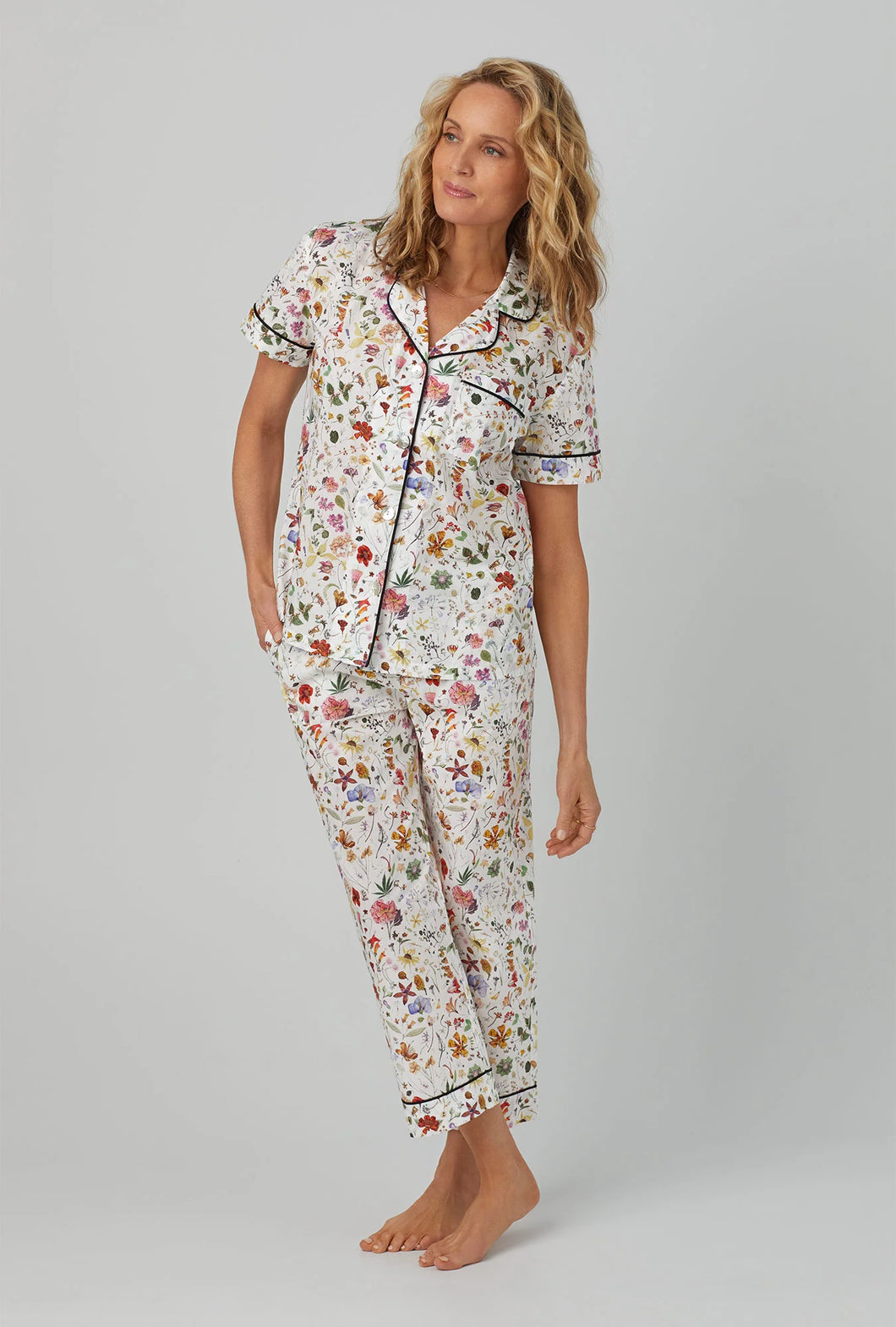 Bedhead Floral Eve Short Sleeve Woven Cotton PJ Set