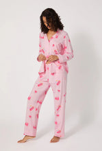 Load image into Gallery viewer, Bedhead Long Sleeve Stretch Jersey PJ Set - Flamingos On Ice
