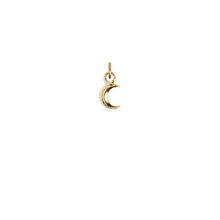 Load image into Gallery viewer, Pyrrha Crescent Moon 14K Gold Symbol Charm
