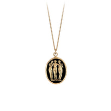 Load image into Gallery viewer, Pyrrha Three Graces 14K Gold Talisman
