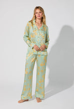 Load image into Gallery viewer, Bedhead Long Sleeve Silk Satin PJ Set - Royal Rose

