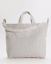 Load image into Gallery viewer, Baggu Horizontal Zip Duck Bag - Natural Grid
