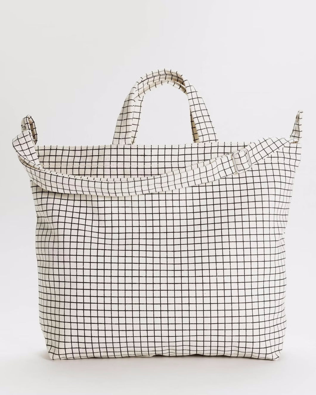 Baggu Horizontal Zip Duck Bag - Natural Grid