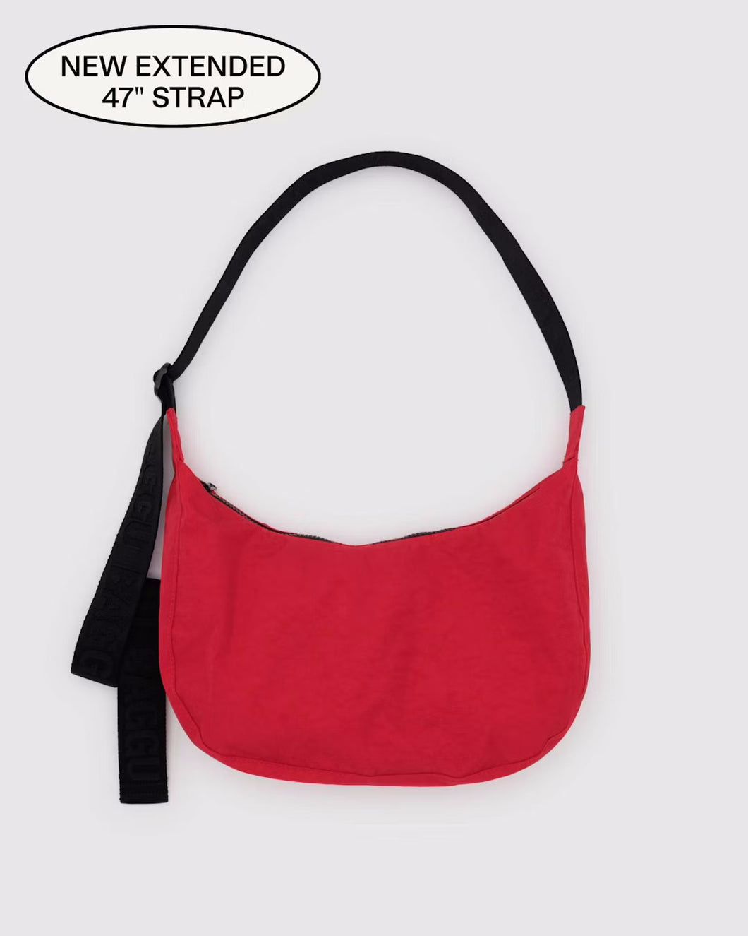 Baggu Medium Nylon Crescent Bag - Candy Apple