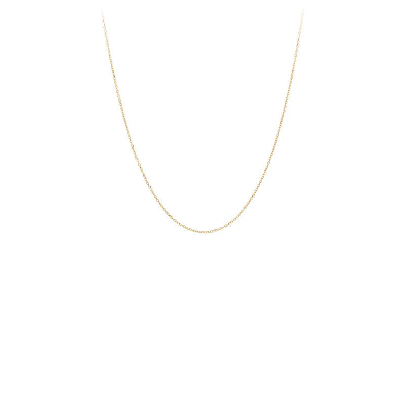 Pyrrha 14K Gold Beveled Oval Cable Chain