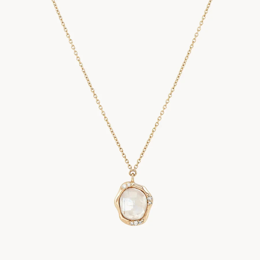 Bluboho Moonstone Diamond Mood Necklace