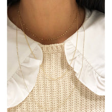 Load image into Gallery viewer, Poppy Finch Petite Oval Shimmer Necklace
