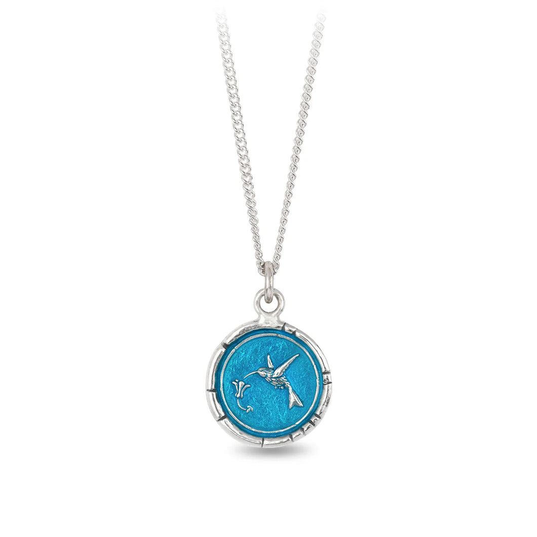 Pyrrha Hummingbird Talisman - Capri Blue