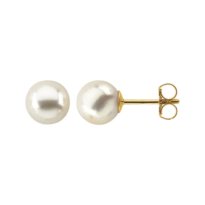 Poppy Finch Akoya Pearl Studs