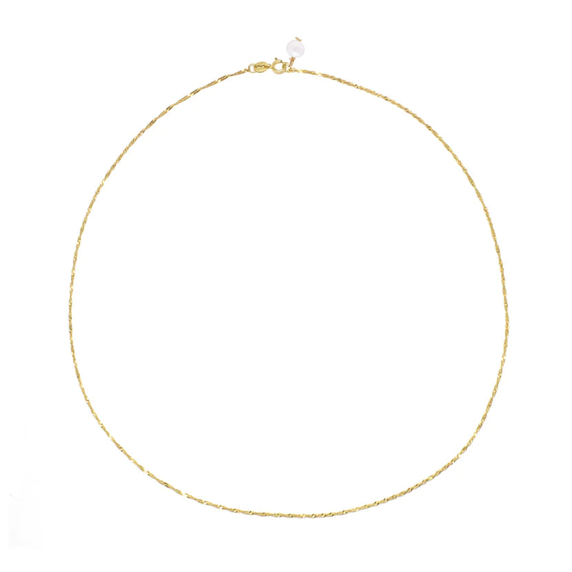Poppy Finch 14K Gold Shimmer Chain Necklace