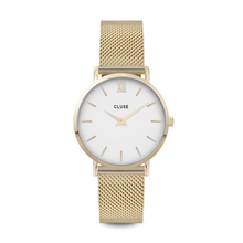 Load image into Gallery viewer, Cluse Minuit Mesh Gold White/Gold
