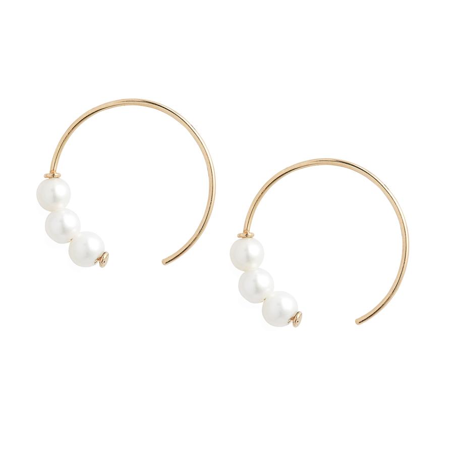 Poppy Finch Triple Pearl Circle Earrings – Nicholas Randall Oak Bay