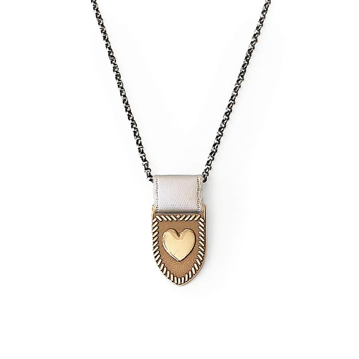 Love Medals Heart Shield Necklace