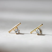 Load image into Gallery viewer, Little Gold Gravity Stud Earrings
