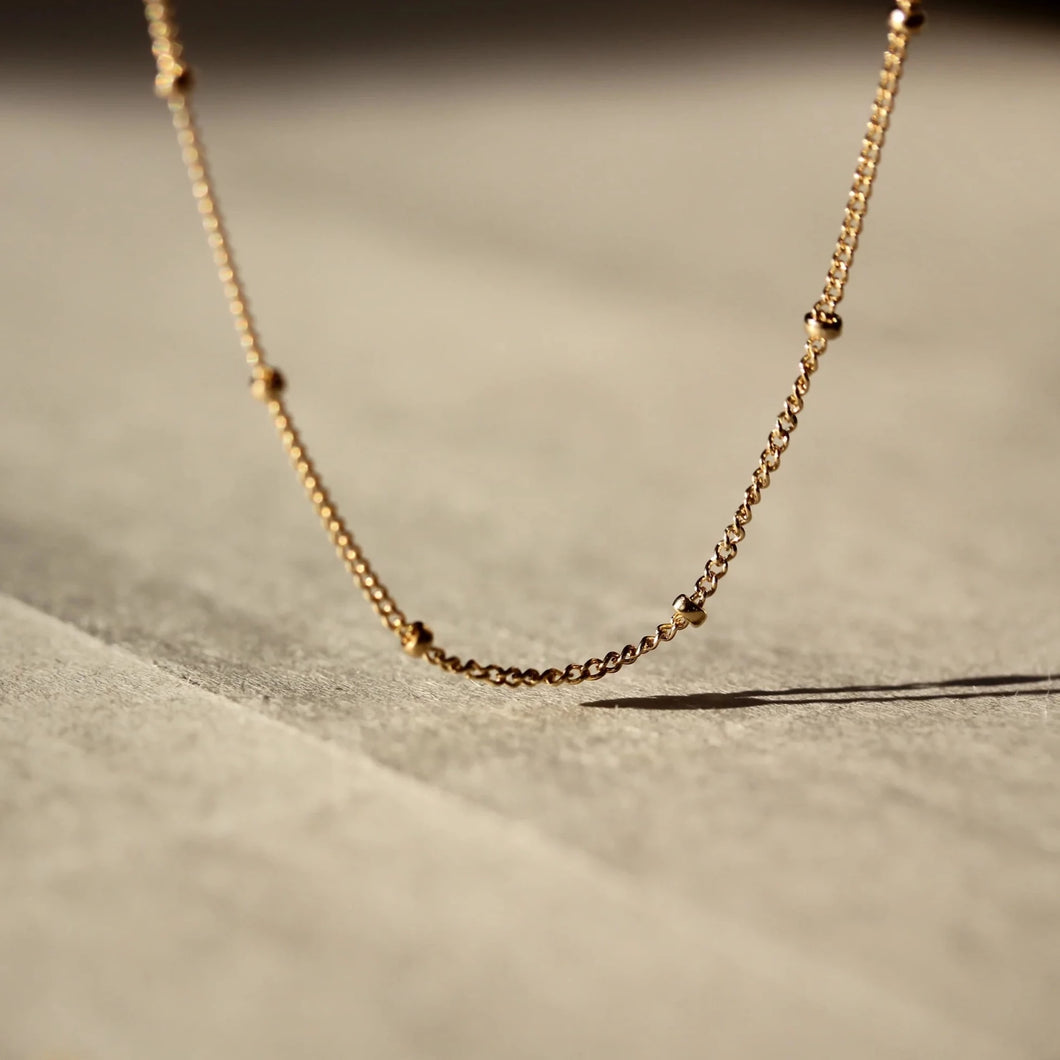 Little Gold Satellite Chain Necklace