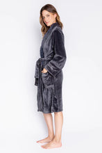 Load image into Gallery viewer, P. J. Salvage Luxe Plush Robe Charcoal
