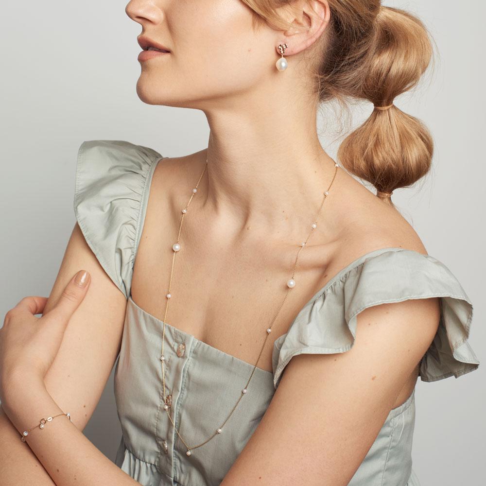 Poppy Finch Long Scattered Pearl Necklace – Nicholas Randall