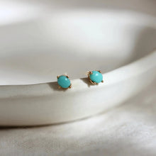 Load image into Gallery viewer, Little Gold Birthstone Stud Earrings
