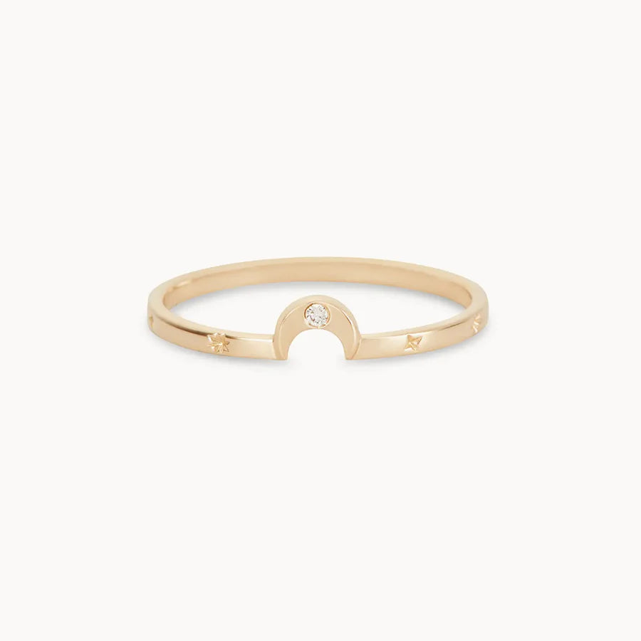 Bluboho Fortuity Crescent Moon Ring