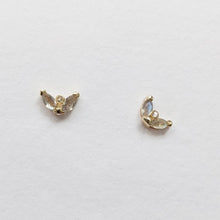 Load image into Gallery viewer, Little Gold Labradorite Mari Stud Earrings
