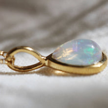 Load image into Gallery viewer, Little Gold Opal Droplet Necklace
