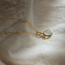 Load image into Gallery viewer, Little Gold Opal Droplet Necklace
