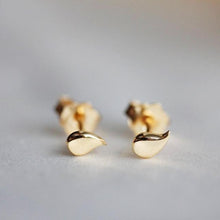 Load image into Gallery viewer, Little Gold Raindrop Stud Earrings
